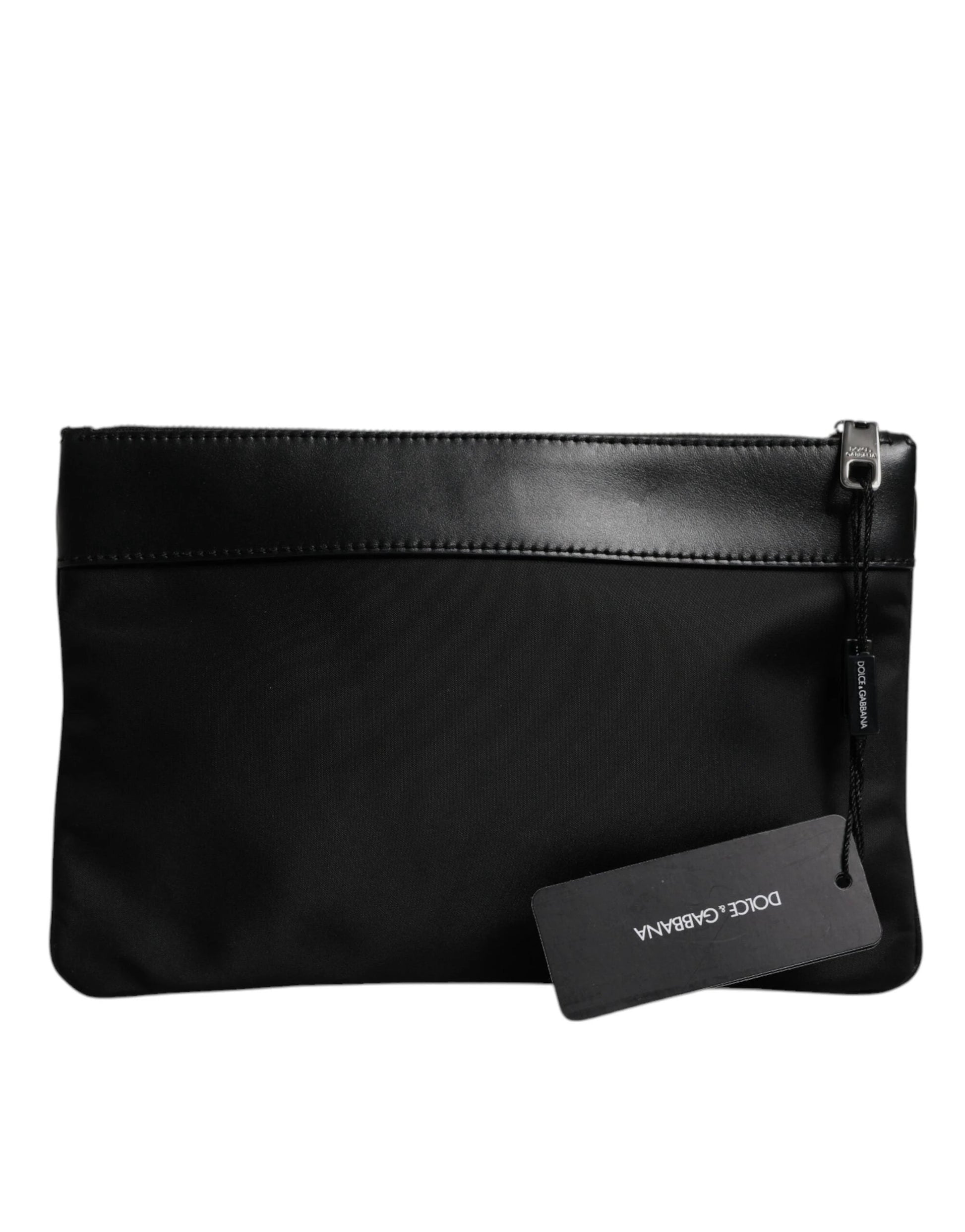 Dolce & Gabbana Multicolor Leopard Jacquard Print Logo Plaque Pouch Bag by Dolce & Gabbana