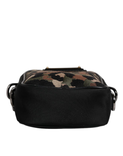 Sac tour de cou Dolce & Gabbana jacquard léopard à plaque logo multicolore – BAG4301