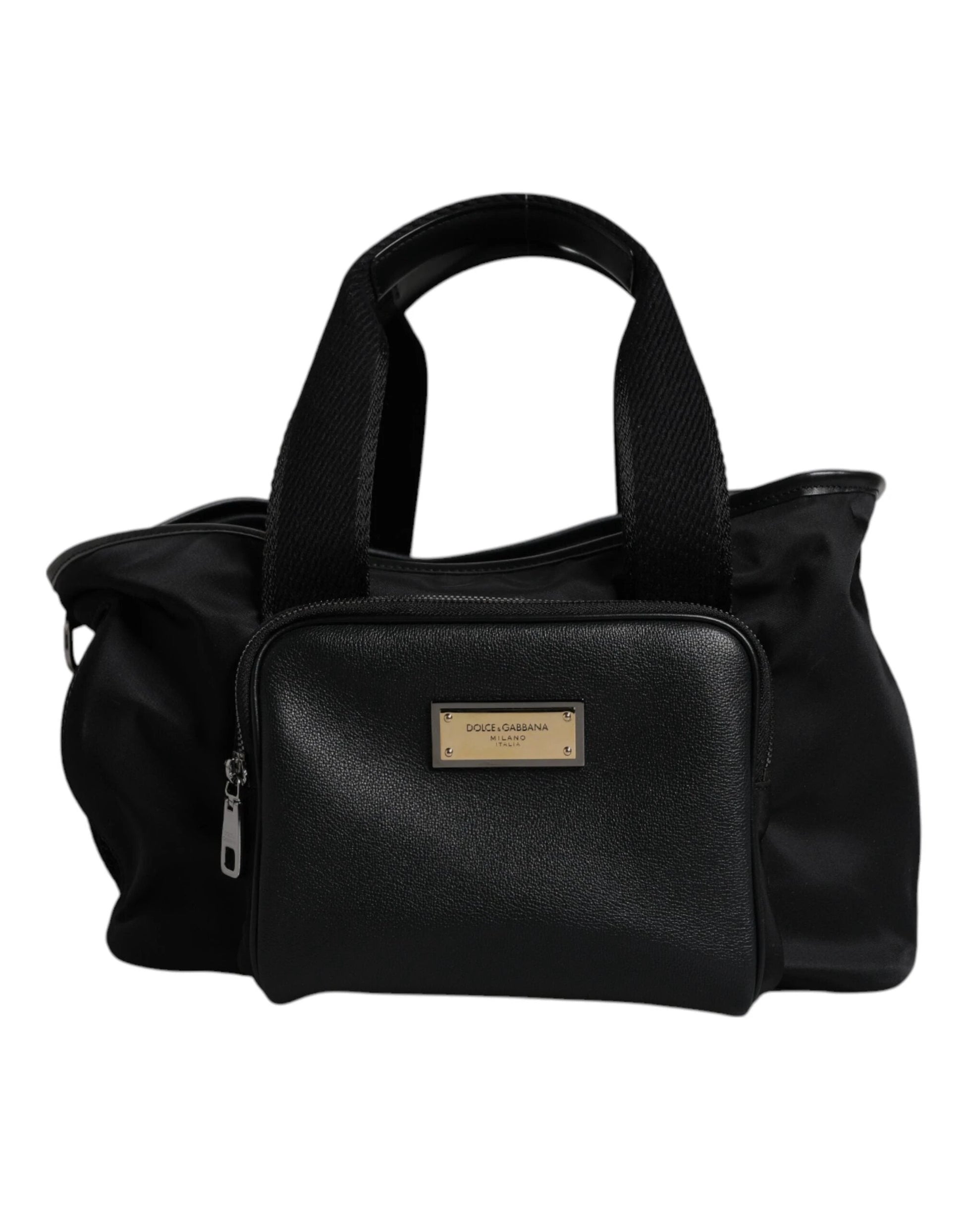 Dolce & Gabbana Black Shoulder Strap Pet Carry Logo Plaque Bag by Dolce & Gabbana
