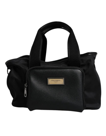 Dolce & Gabbana Black Shoulder Strap Pet Carry Logo Plaque Bag by Dolce & Gabbana