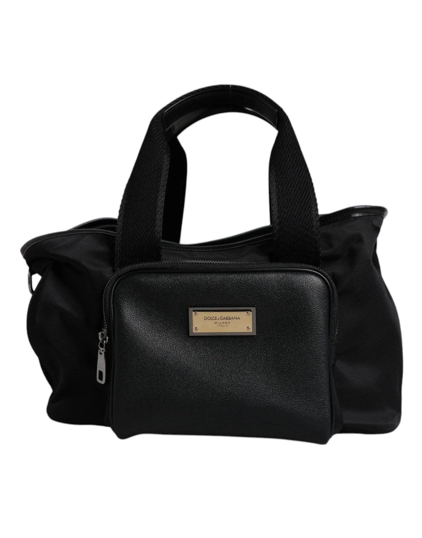 Dolce & Gabbana Black Shoulder Strap Pet Carry Logo Plaque Bag by Dolce & Gabbana