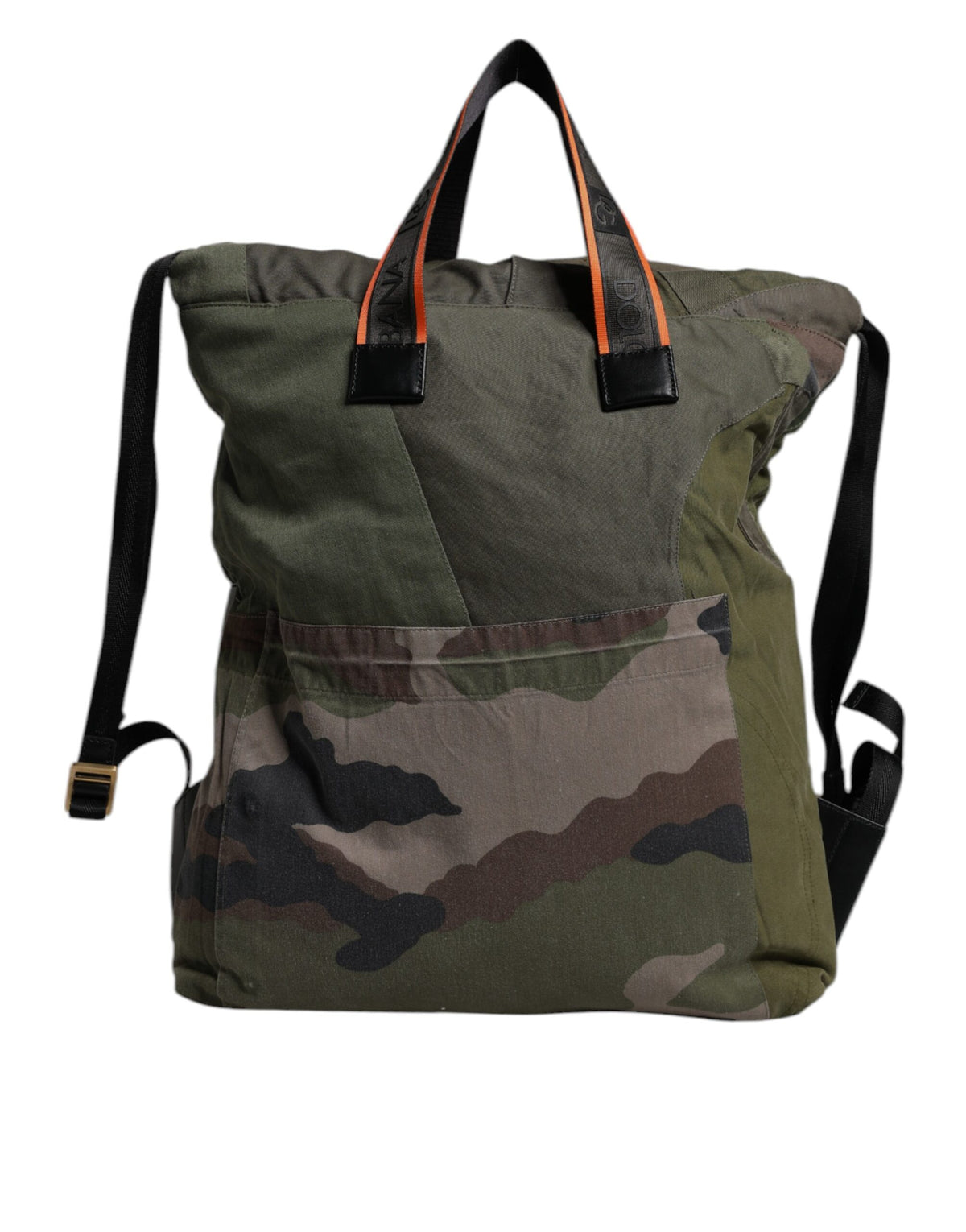 Sac à dos Dolce & Gabbana patchwork en coton vert militaire – BAG4340