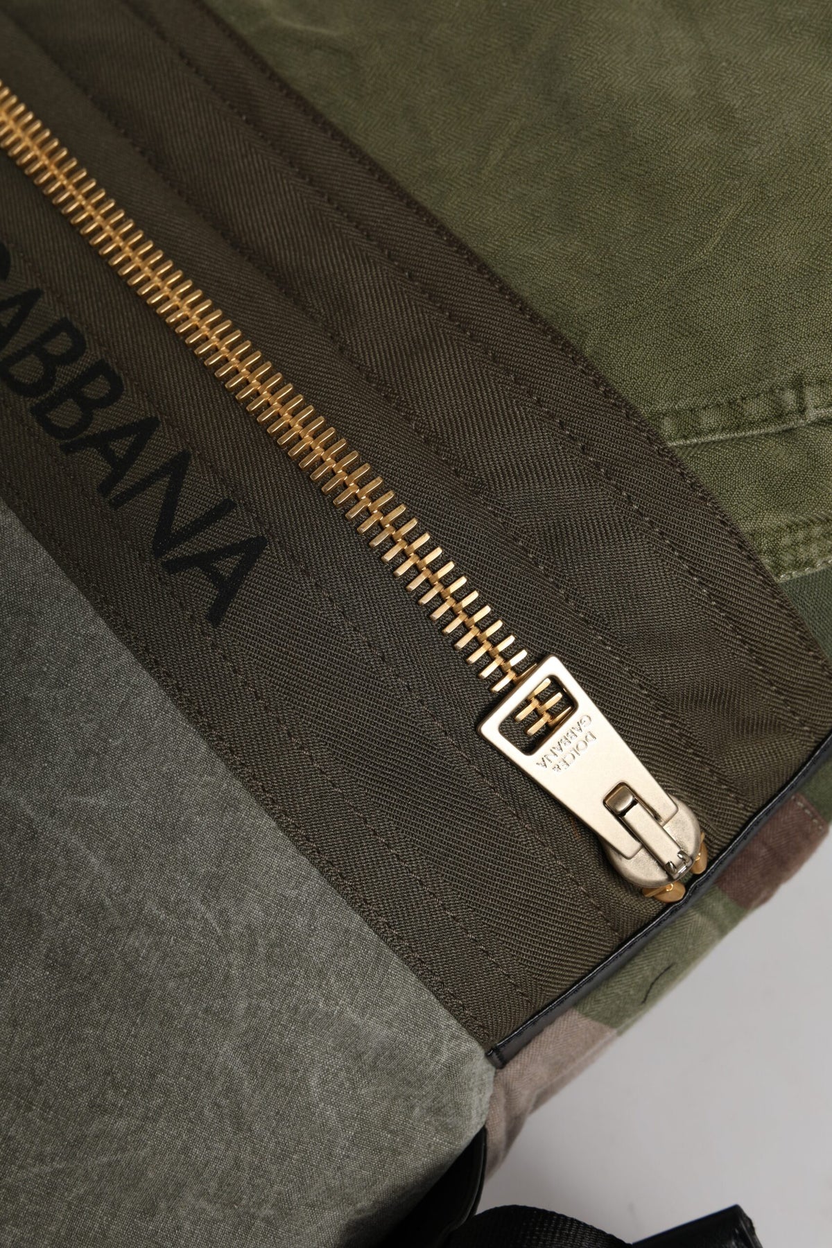 Sac à dos Dolce & Gabbana patchwork en coton vert militaire – BAG4340