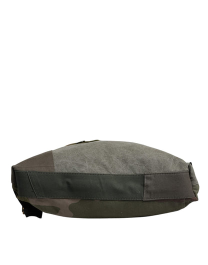 Sac à dos Dolce & Gabbana patchwork en coton vert militaire – BAG4340