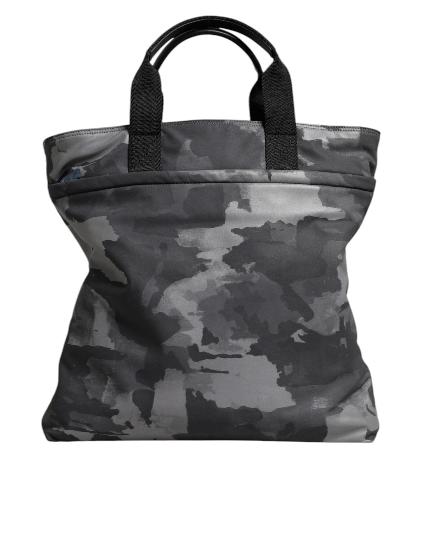 Dolce & Gabbana Gray Camo Cotton Multiple Compartments Tote Bag by Dolce & Gabbana