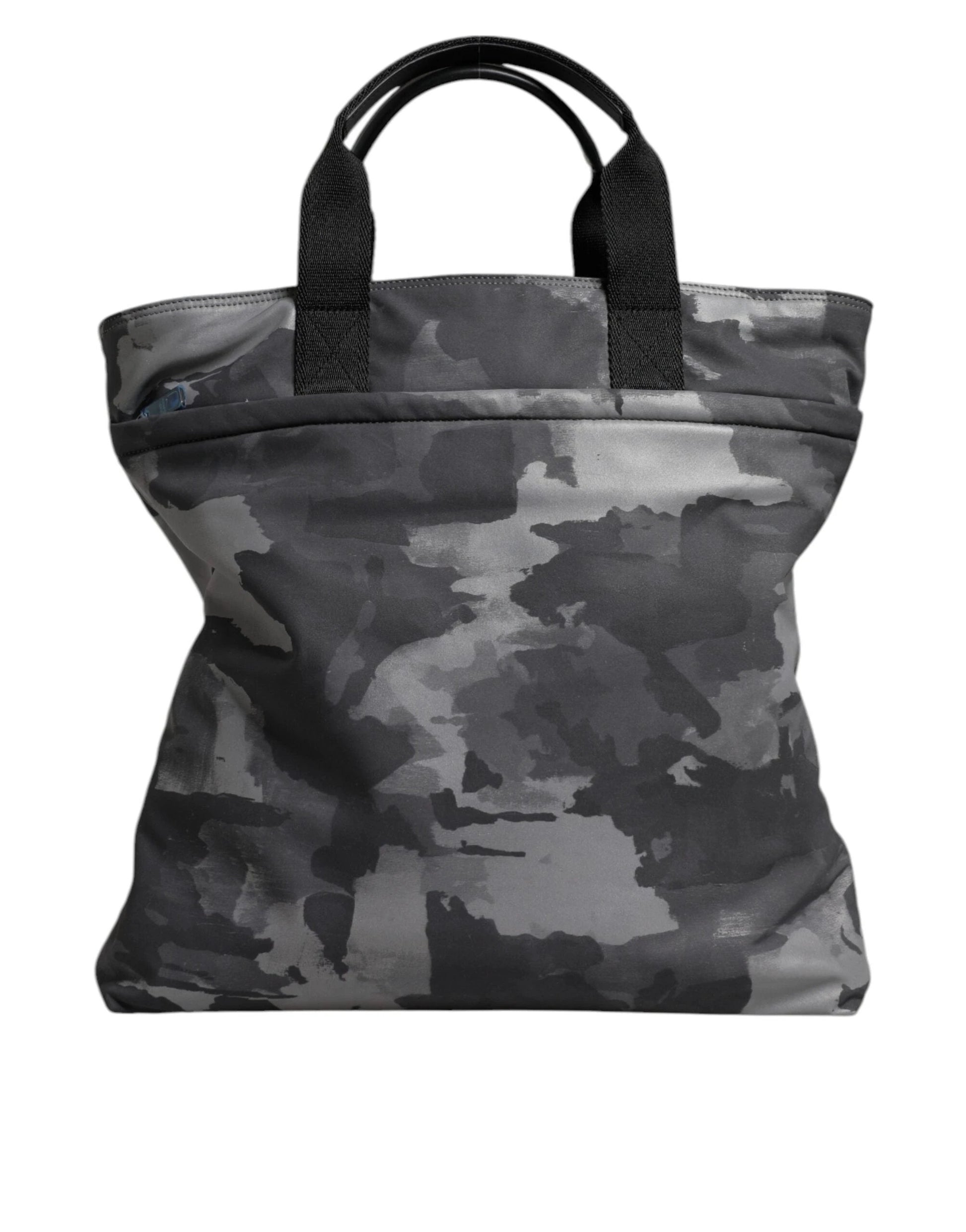 Dolce & Gabbana Gray Camo Cotton Multiple Compartments Tote Bag by Dolce & Gabbana