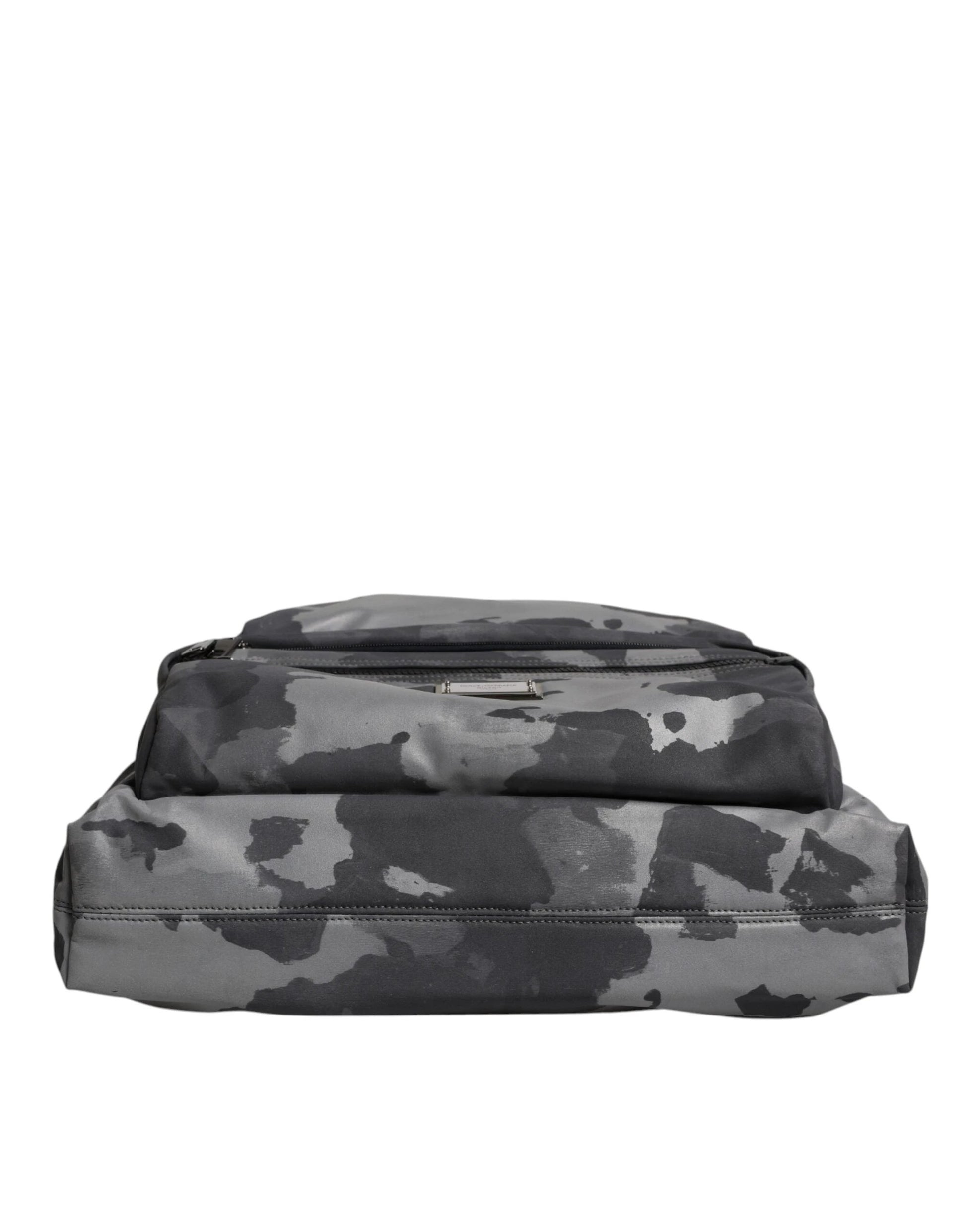 Dolce & Gabbana Gray Camo Cotton Multiple Compartments Tote Bag by Dolce & Gabbana