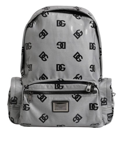 Dolce & Gabbana Sac À Dos Gris Noir Avec Plaque DG Logo Pour Homme Authentique En Stock