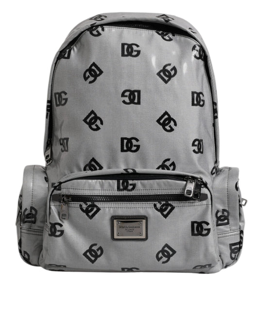 Dolce & Gabbana Sac À Dos Gris Noir Avec Plaque DG Logo Pour Homme Authentique En Stock