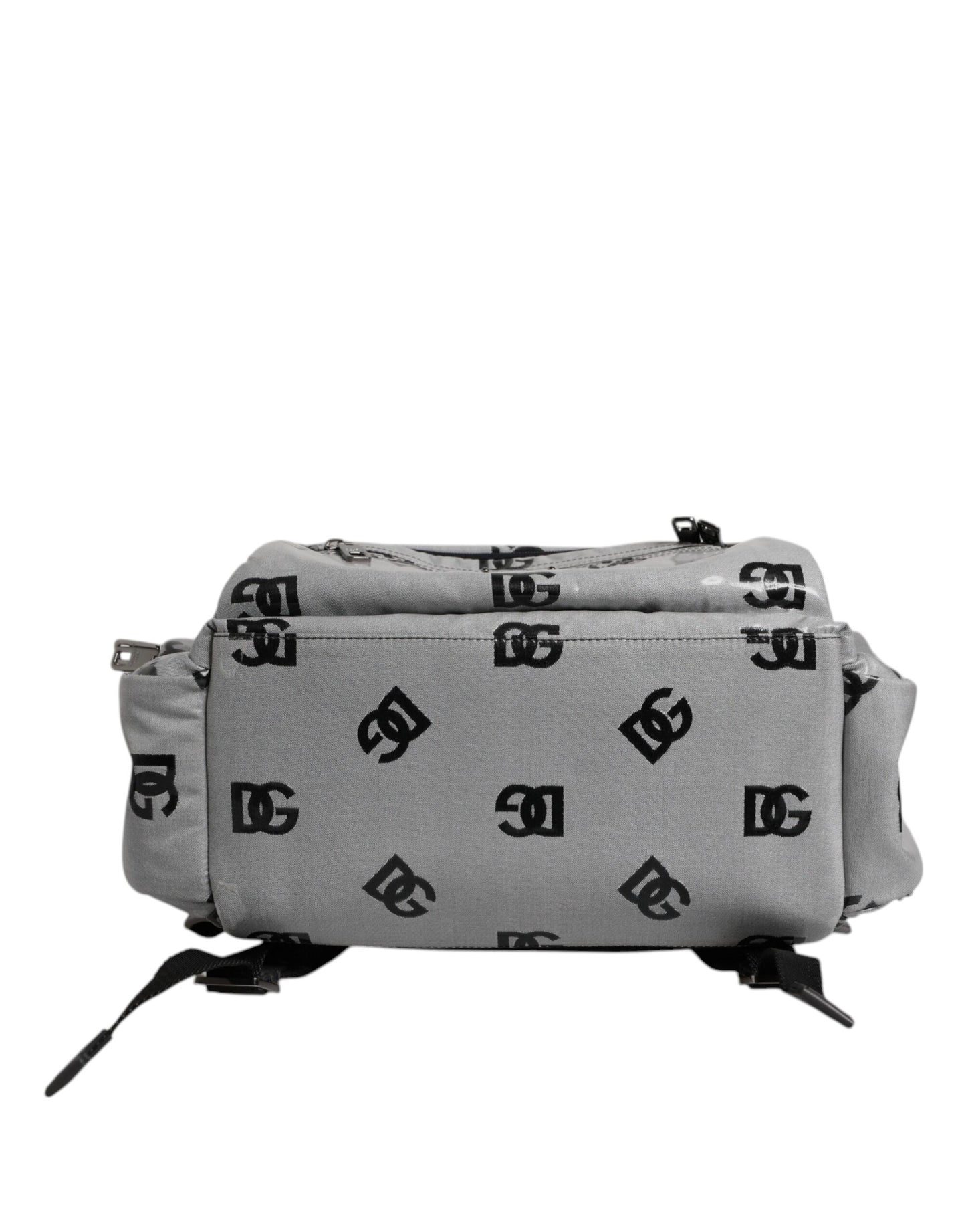 Dolce & Gabbana Sac À Dos Gris Noir Avec Plaque DG Logo Pour Homme Authentique En Stock