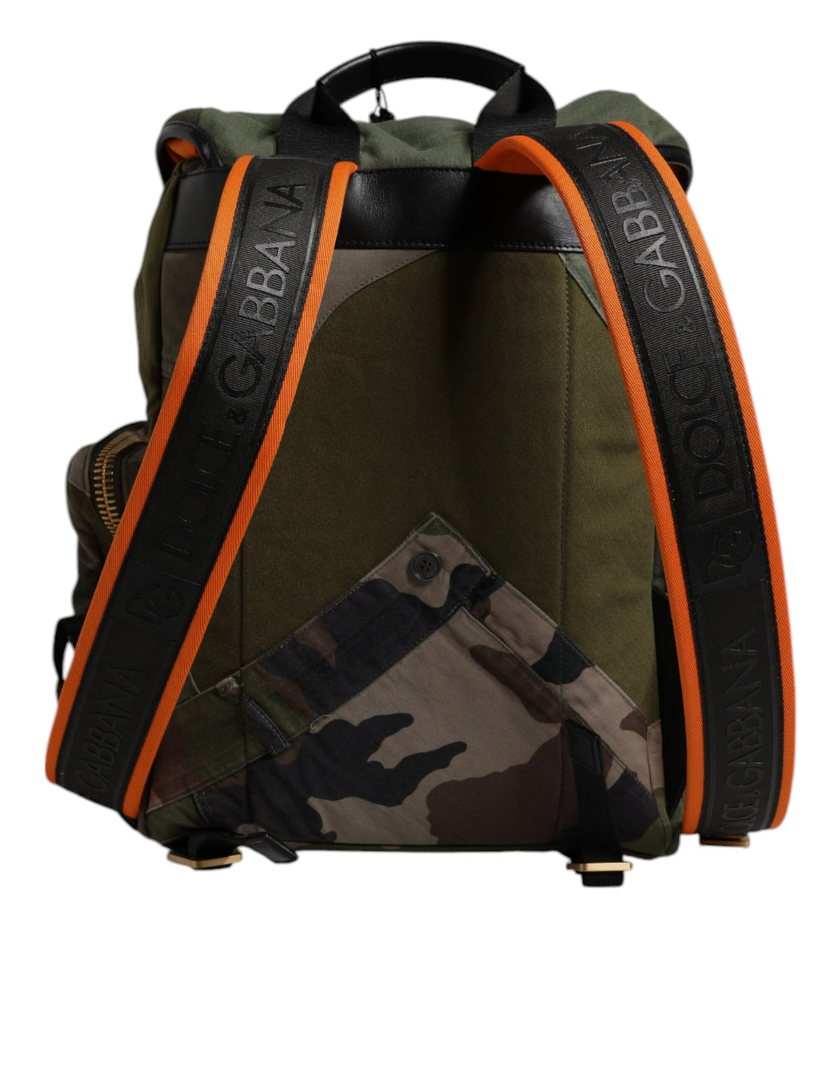 Sac à dos Dolce & Gabbana patchwork en coton vert militaire – BAG4459