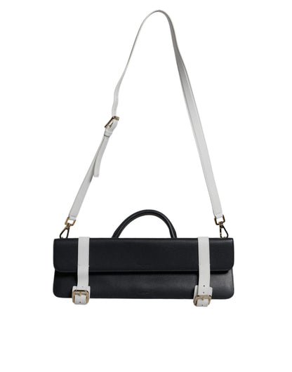Sac porté épaule Dolce & Gabbana femme en cuir de veau bleu et blanc – BAG4395