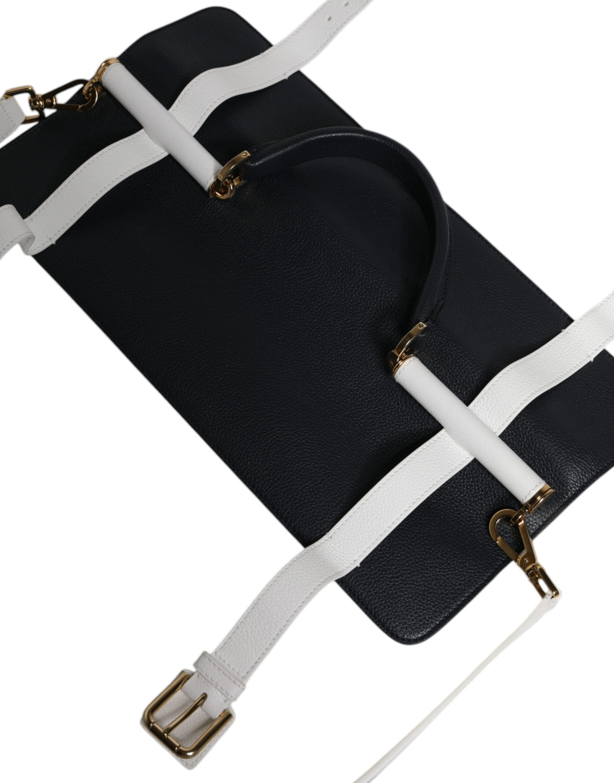 Sac porté épaule Dolce & Gabbana femme en cuir de veau bleu et blanc – BAG4395