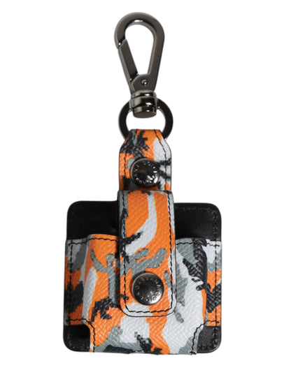 Étui AirPods Dolce & Gabbana homme camouflage en cuir de veau multicolore – SMY10699
