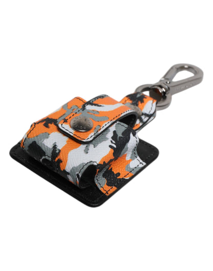Étui AirPods Dolce & Gabbana homme camouflage en cuir de veau multicolore – SMY10699