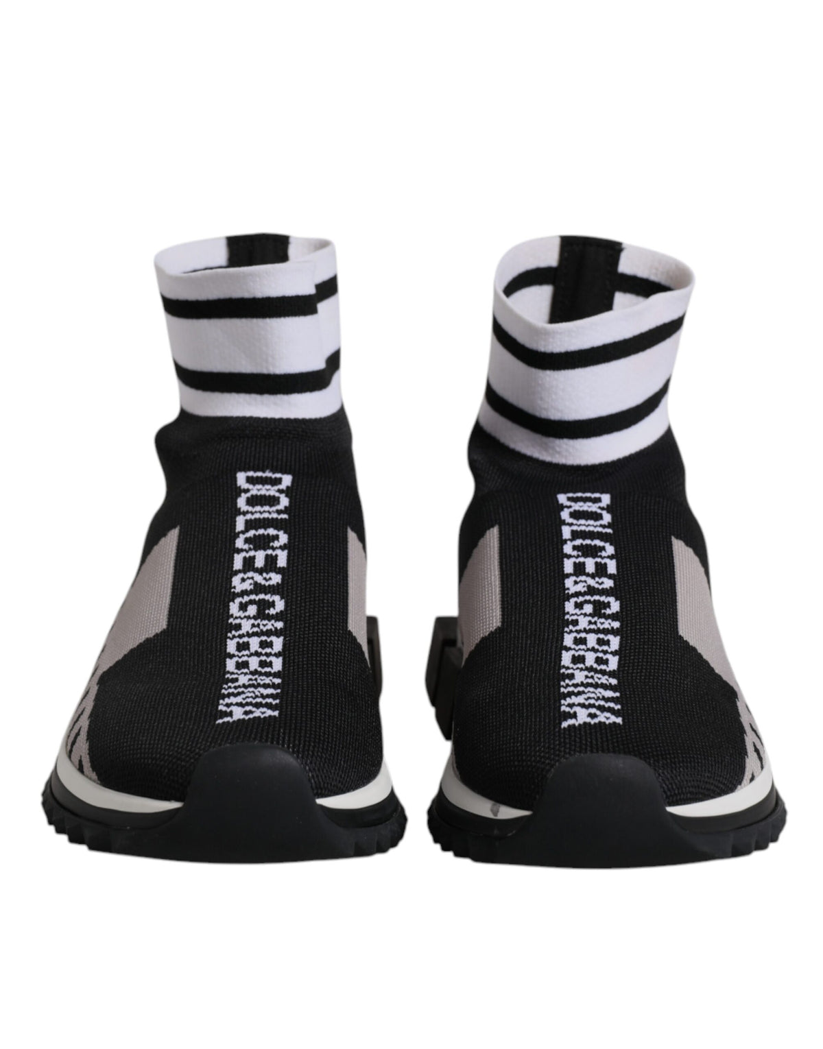 Baskets chaussettes Dolce & Gabbana femme Sorrento noir et gris – LA12550