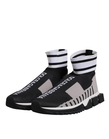 Baskets chaussettes Dolce & Gabbana femme Sorrento noir et gris – LA12550