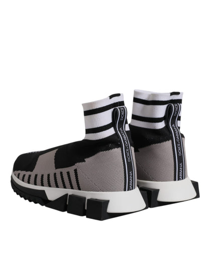 Baskets chaussettes Dolce & Gabbana femme Sorrento noir et gris – LA12550