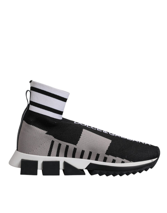 Baskets chaussettes Dolce & Gabbana femme Sorrento noir et gris – LA12550
