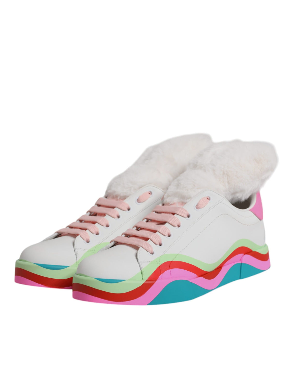 Baskets Dolce & Gabbana femme basses en cuir de veau multicolore – LA12552