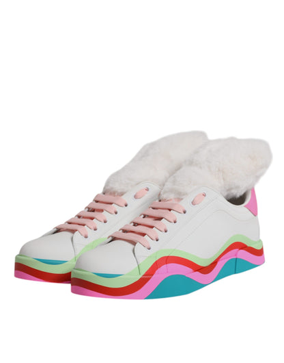 Baskets Dolce & Gabbana femme basses en cuir de veau multicolore – LA12552