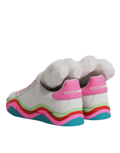Baskets Dolce & Gabbana femme basses en cuir de veau multicolore – LA12552