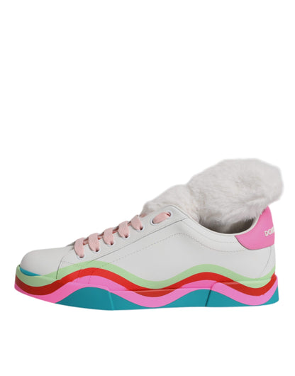 Baskets Dolce & Gabbana femme basses en cuir de veau multicolore – LA12552