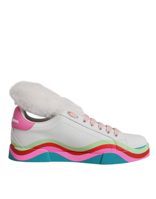 Baskets Dolce & Gabbana femme basses en cuir de veau multicolore – LA12552