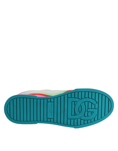 Baskets Dolce & Gabbana femme basses en cuir de veau multicolore – LA12552
