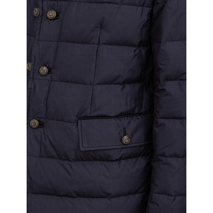Dolce & Gabbana Blue Polyester Coat by Dolce & Gabbana