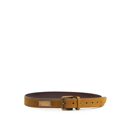 Dolce & Gabbana Brown Leather Regular Belt by Dolce & Gabbana