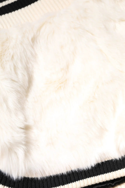 Dolce & Gabbana White Faux Fur High Waisted Hot Pants Short by Dolce & Gabbana