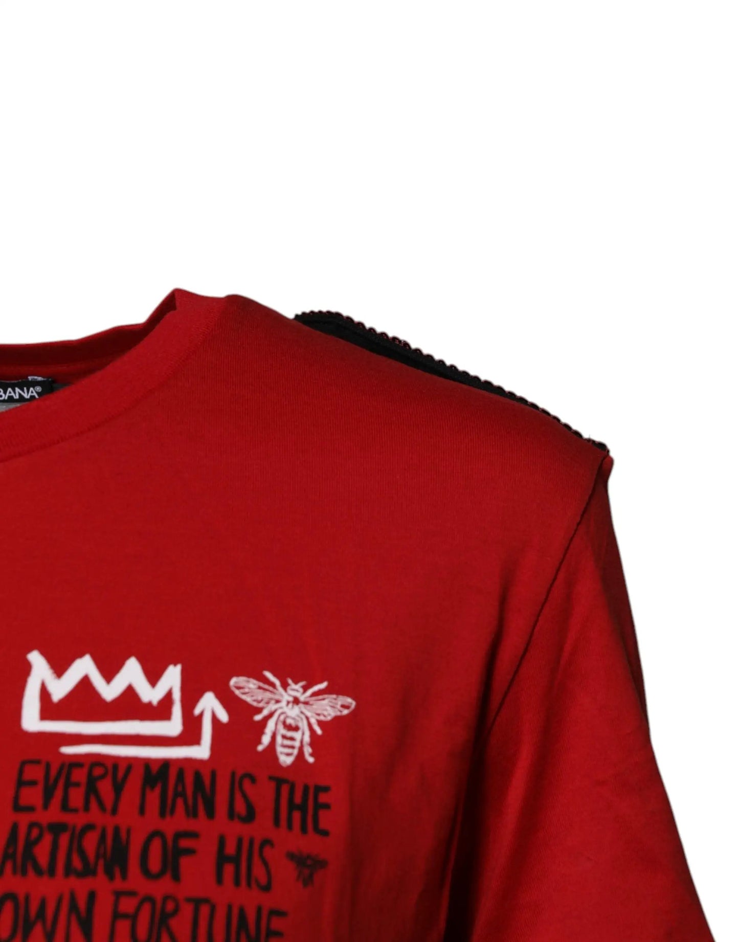 Dolce & Gabbana Red Cotton Round Neck Short Sleeves T-shirt by Dolce & Gabbana