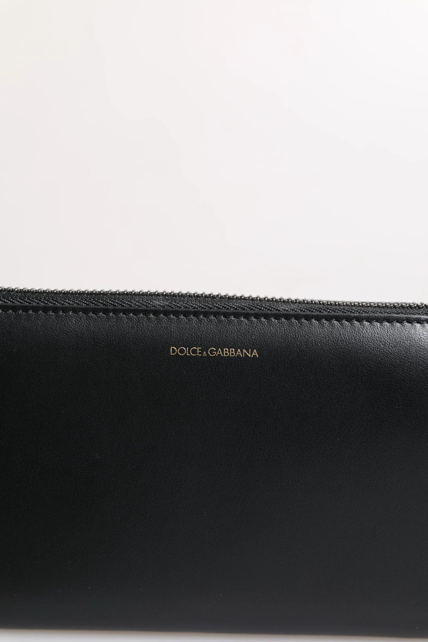 Dolce & Gabbana Black Blue Exotic Leather Embossed Continental Wallet