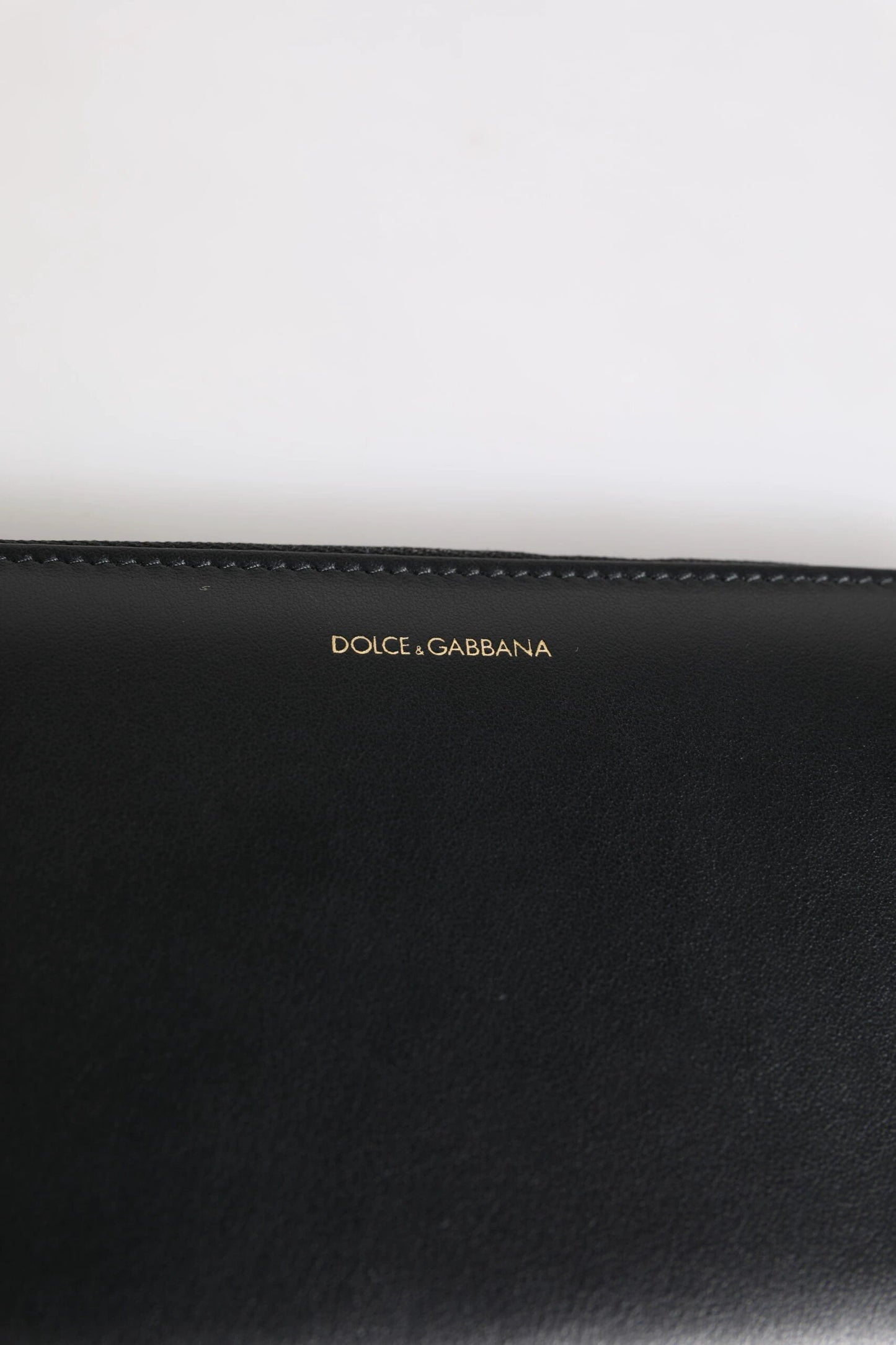 Dolce & Gabbana Black Blue Exotic Leather Embossed Continental Wallet