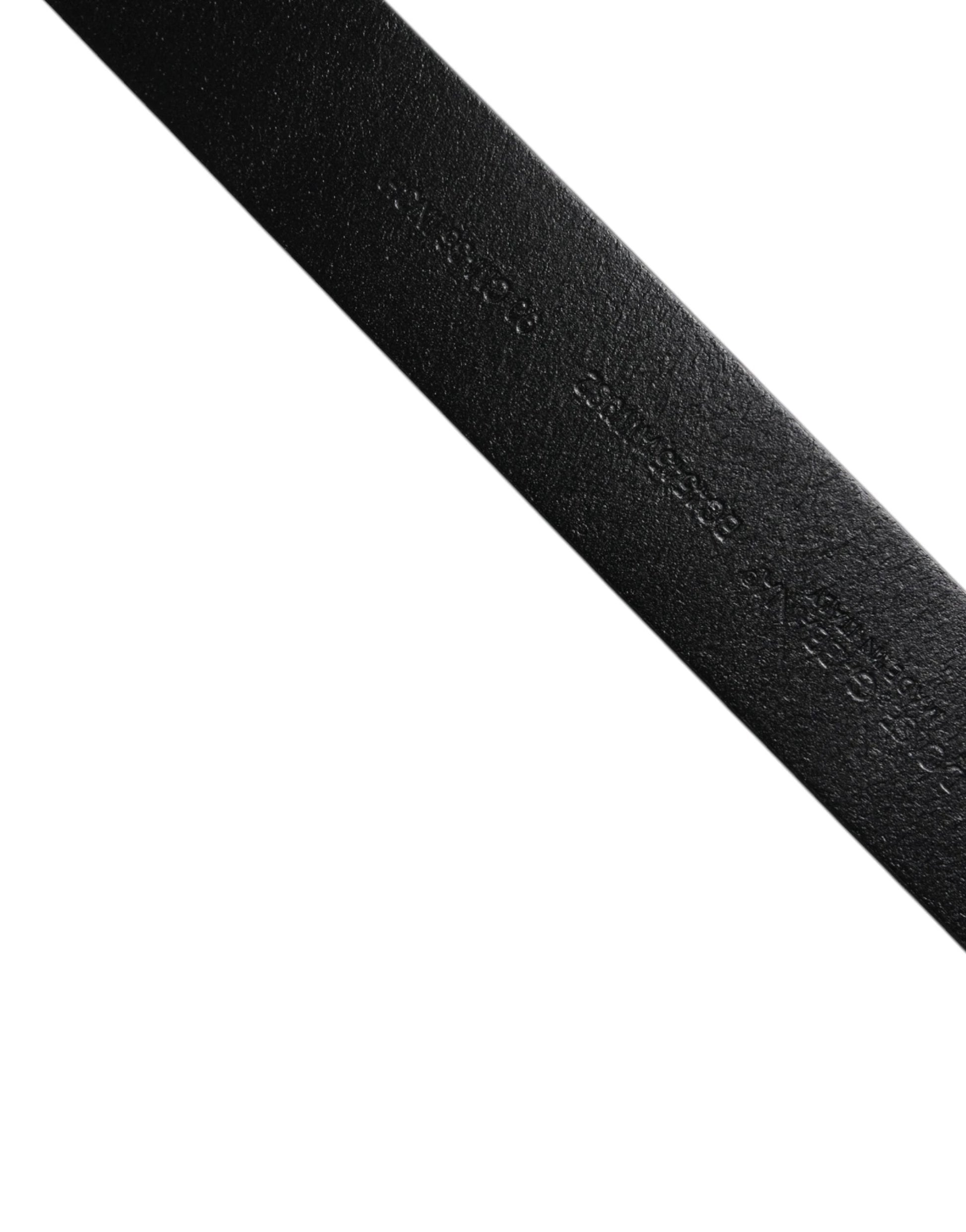 Dolce & Gabbana Brown Calf Leather Classic Metal Buckle Belt by Dolce & Gabbana