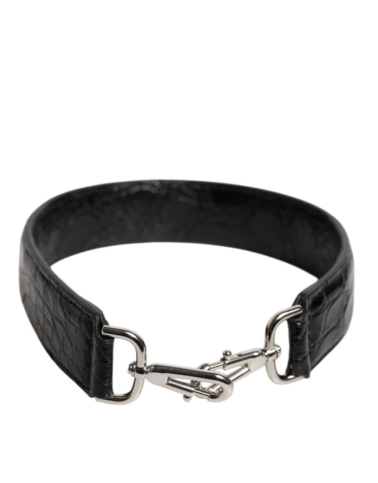 Bandoulière de sac Dolce & Gabbana femme en cuir d'alligator noir – WMB436