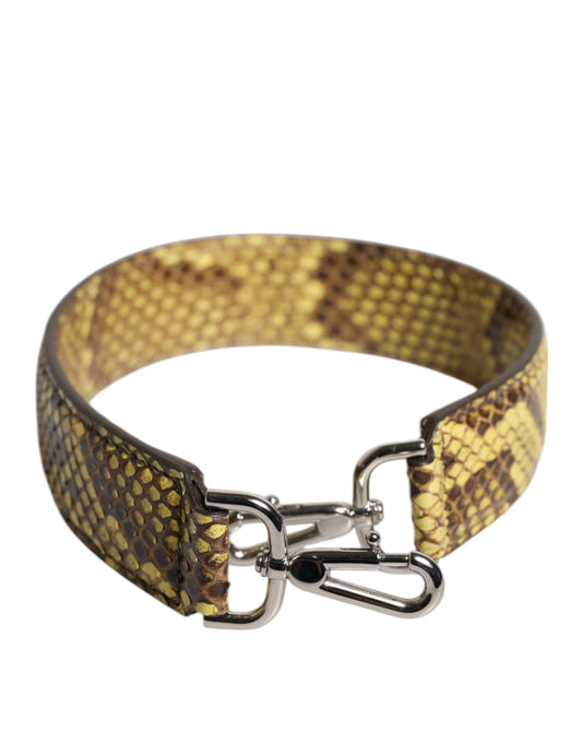 Bandoulière de sac Dolce & Gabbana femme en cuir de python jaune – WMB448