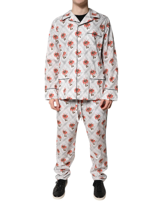 Pyjama Dolce & Gabbana en coton multicolore à imprimé floral – KOS2286