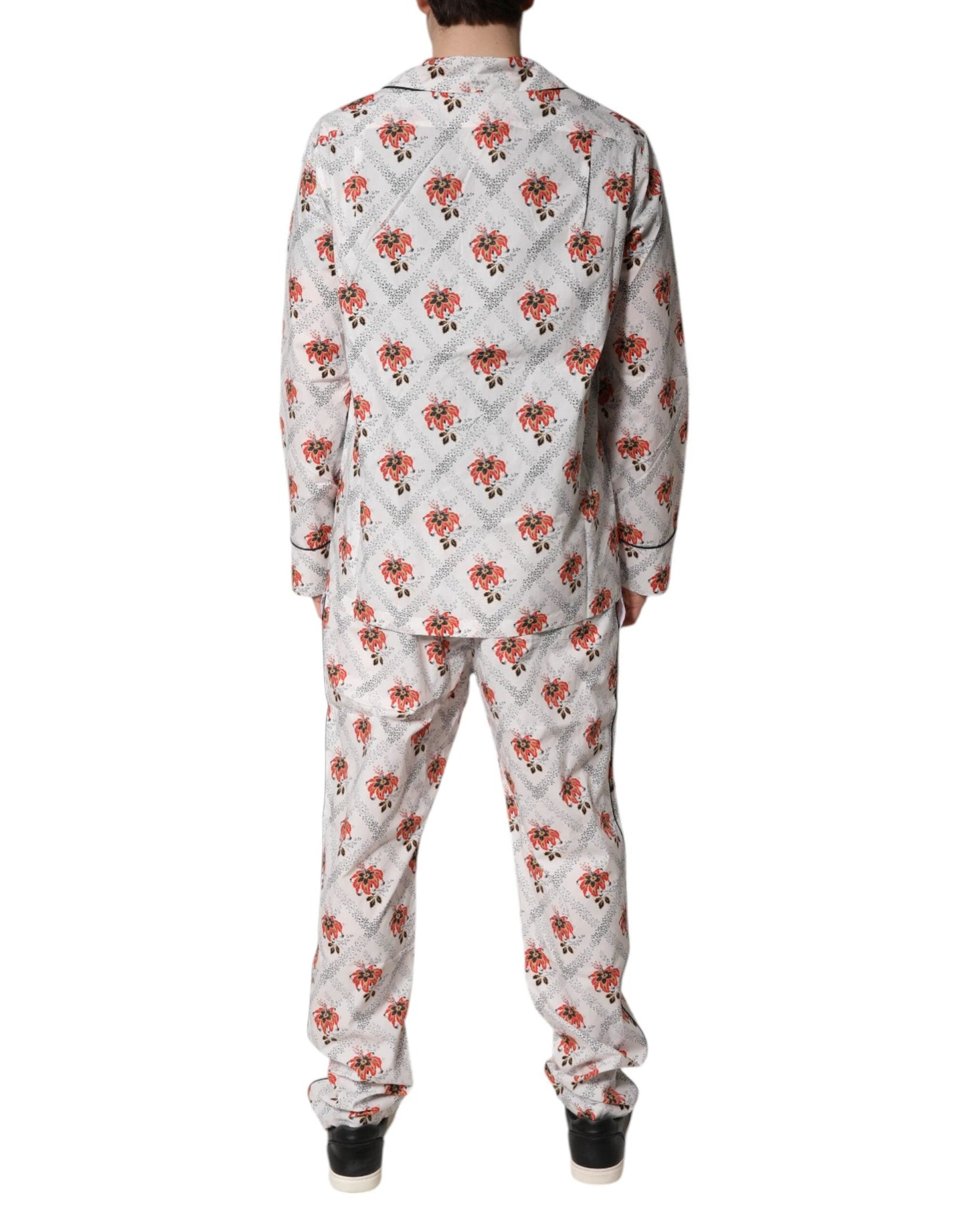 Dolce & Gabbana Multicolor Floral Print Cotton Pajama Set Sleepwear by Dolce & Gabbana