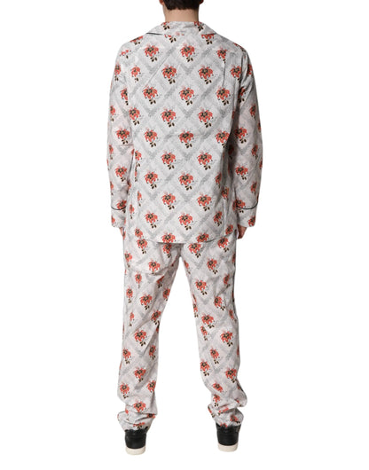 Dolce & Gabbana Multicolor Floral Print Cotton Pajama Set Sleepwear by Dolce & Gabbana