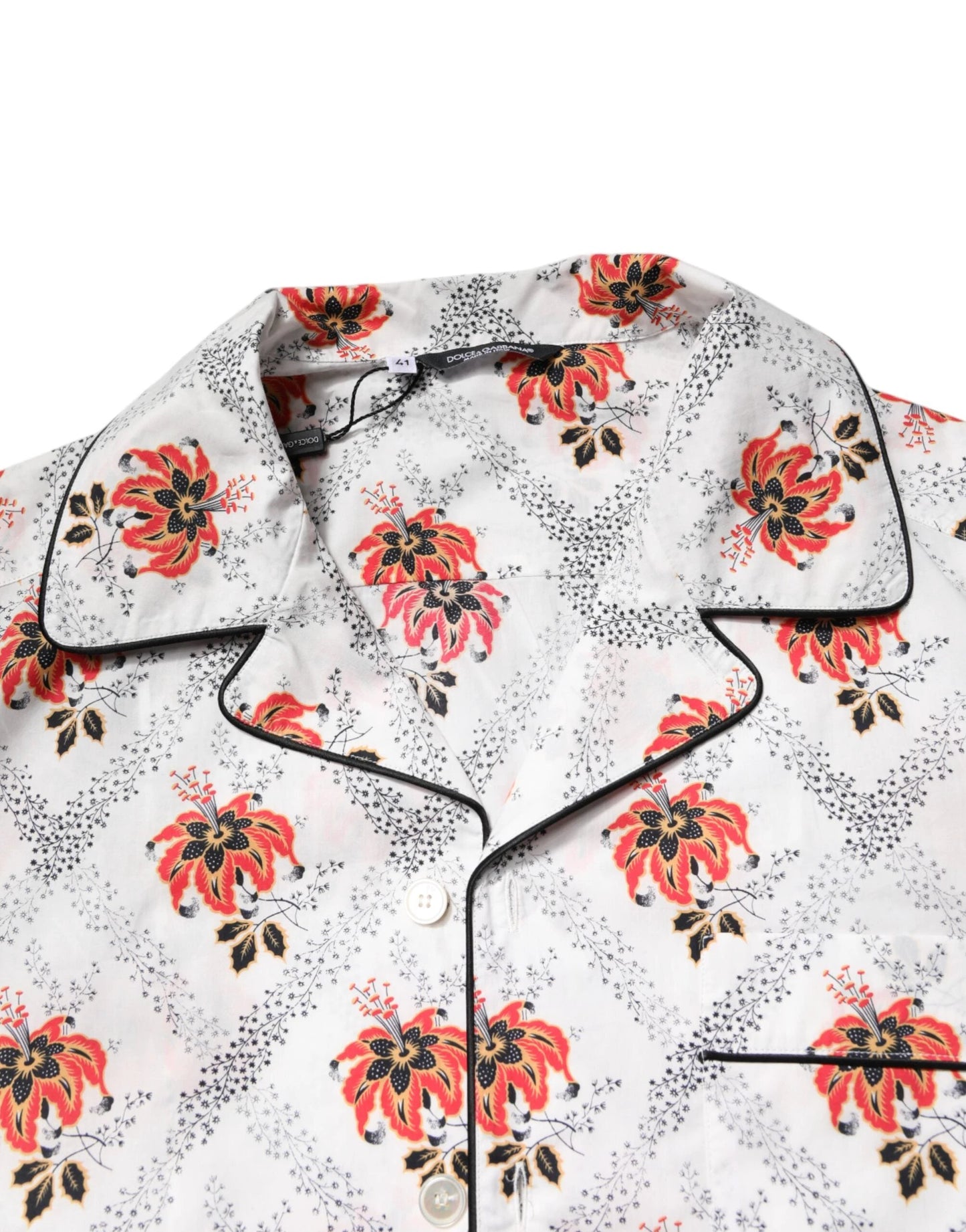Dolce & Gabbana Multicolor Floral Print Cotton Pajama Set Sleepwear by Dolce & Gabbana