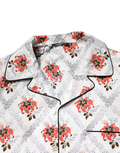 Dolce & Gabbana Multicolor Floral Print Cotton Pajama Set Sleepwear by Dolce & Gabbana