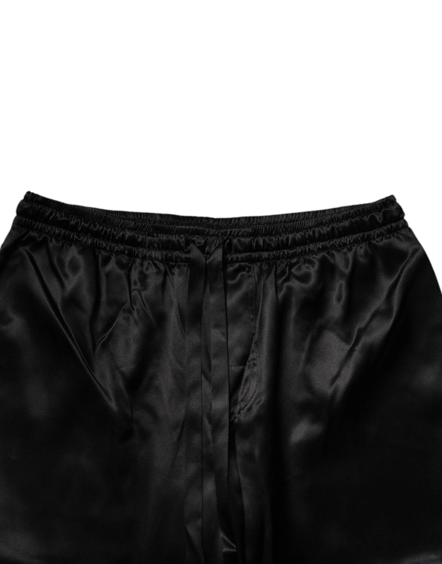 Dolce & Gabbana Black Silk Shirt Pants Pajama Set Sleepwear by Dolce & Gabbana