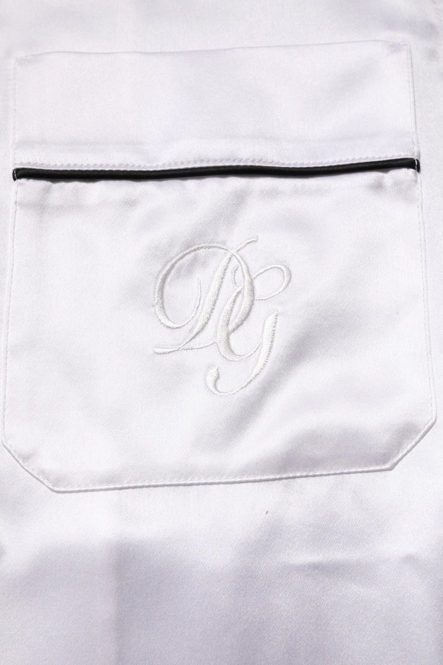 Dolce & Gabbana White Satin Silk Men Pajama Set Sleepwear by Dolce & Gabbana