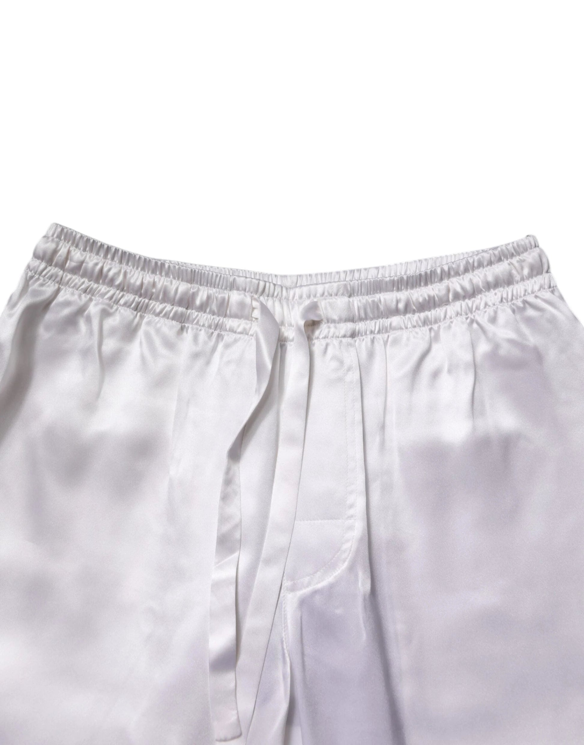 Dolce & Gabbana White Satin Silk Men Pajama Set Sleepwear by Dolce & Gabbana