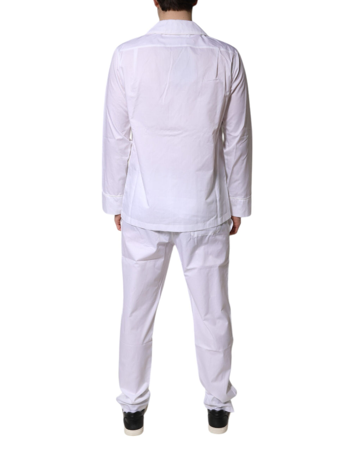Pyjama chemise et pantalon Dolce & Gabbana en coton blanc – KOS2293