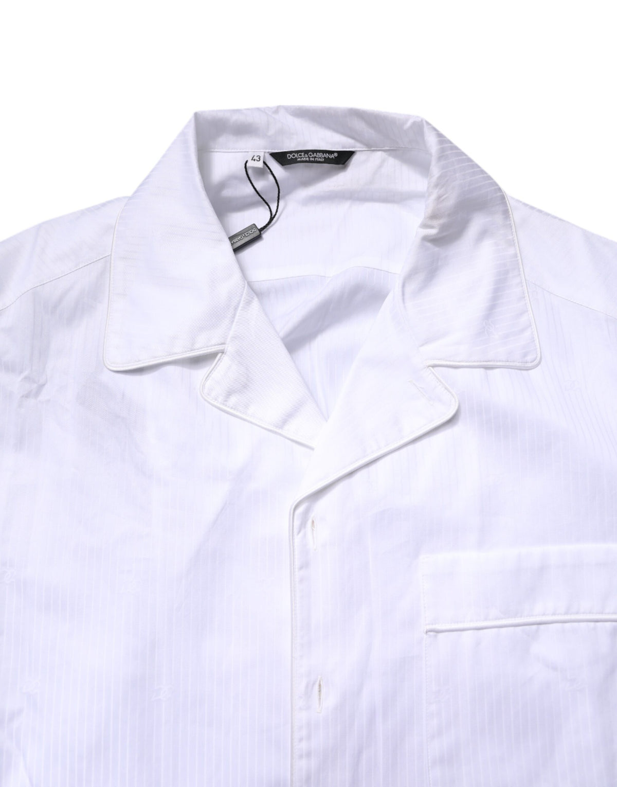 Pyjama chemise et pantalon Dolce & Gabbana en coton blanc – KOS2293