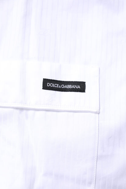 Pyjama chemise et pantalon Dolce & Gabbana en coton blanc – KOS2293