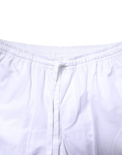Pyjama chemise et pantalon Dolce & Gabbana en coton blanc – KOS2293